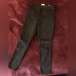 Nicole Miller Soho high rise skinny black jeans size 8